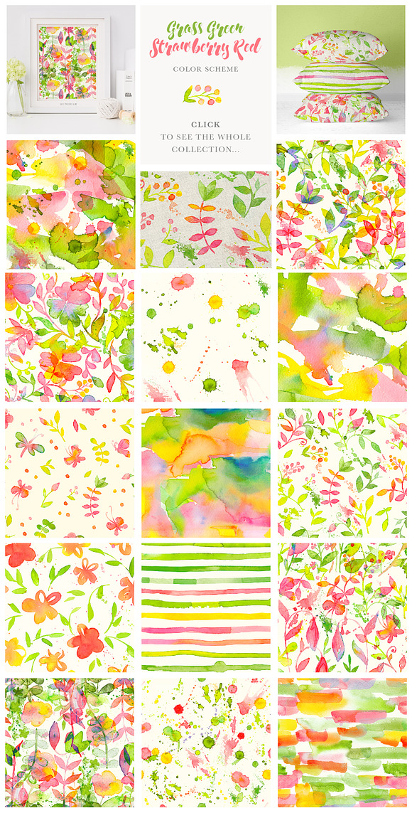 Happy Summer Seamless Patterns in Patterns - product preview 4