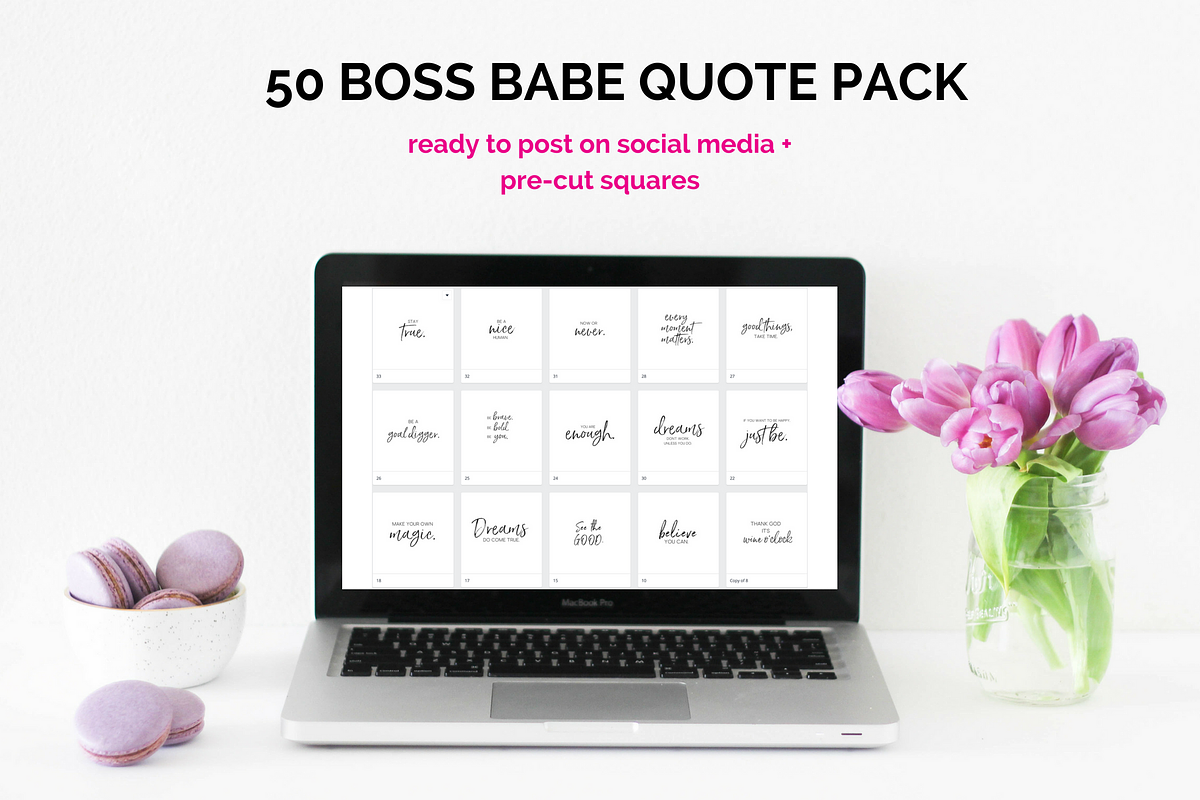 50 Image Boss Babe Quotes Pack  in Instagram Templates - product preview 8