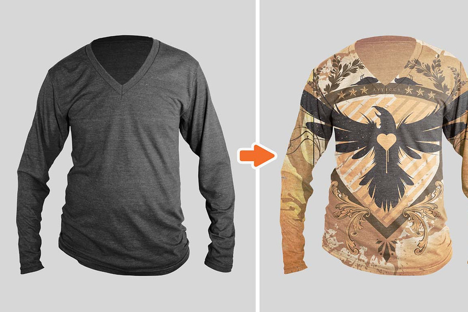 Men's Ghosted Tri-blend Mockups in Product Mockups - product preview 8