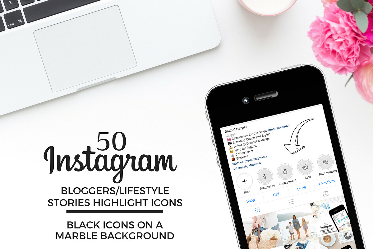 BLOGGER/LIFESTYLE Instagram Icons in Instagram Templates - product preview 8