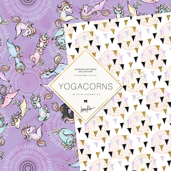 Yoga Unicorns Patterns in Patterns - product preview 2