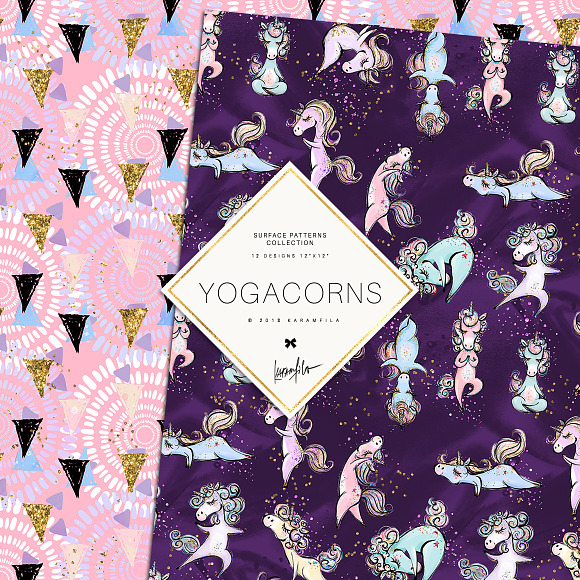 Yoga Unicorns Patterns in Patterns - product preview 4