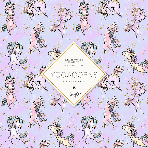 Yoga Unicorns Patterns in Patterns - product preview 6
