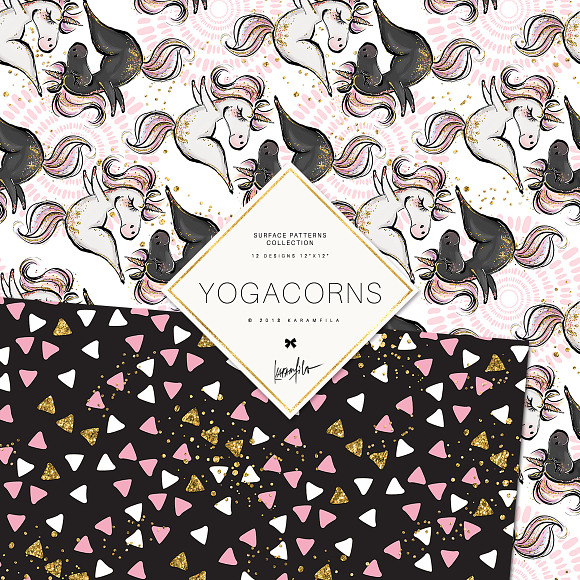 Yoga Unicorns Patterns in Patterns - product preview 7