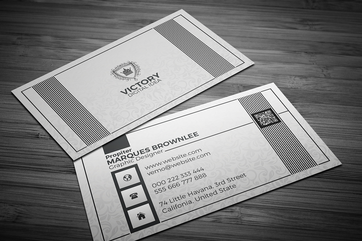 Silveriouly Elegant Business Card in Business Card Templates - product preview 8