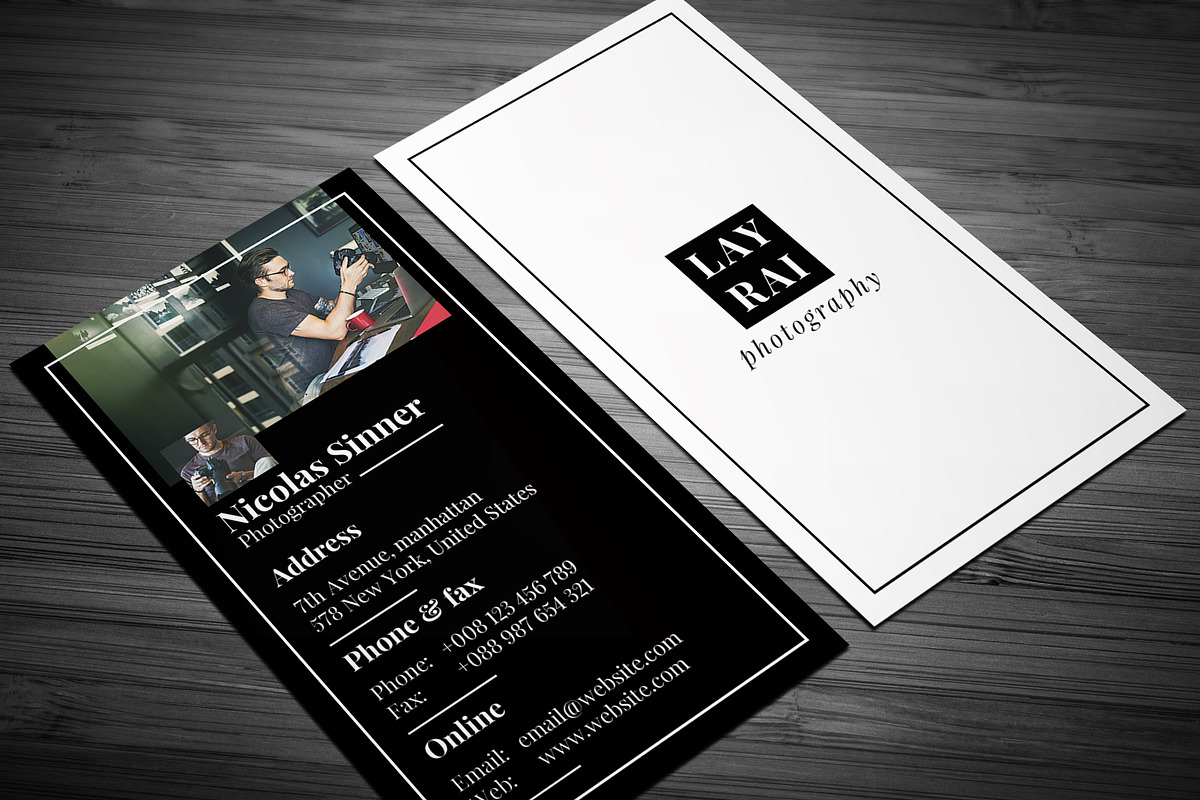 Siminal Photography Business Card in Business Card Templates - product preview 8