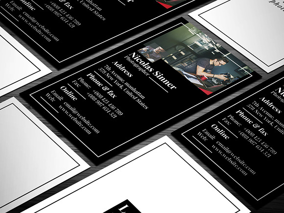 Siminal Photography Business Card in Business Card Templates - product preview 2