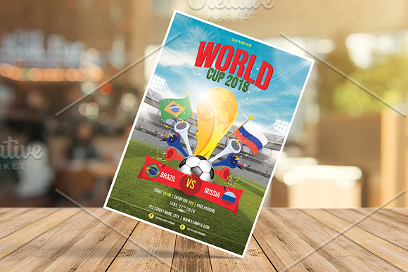 Football Word Cup Flyer V01 in Flyer Templates - product preview 1