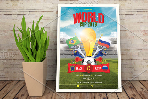 Football Word Cup Flyer V01 in Flyer Templates - product preview 2