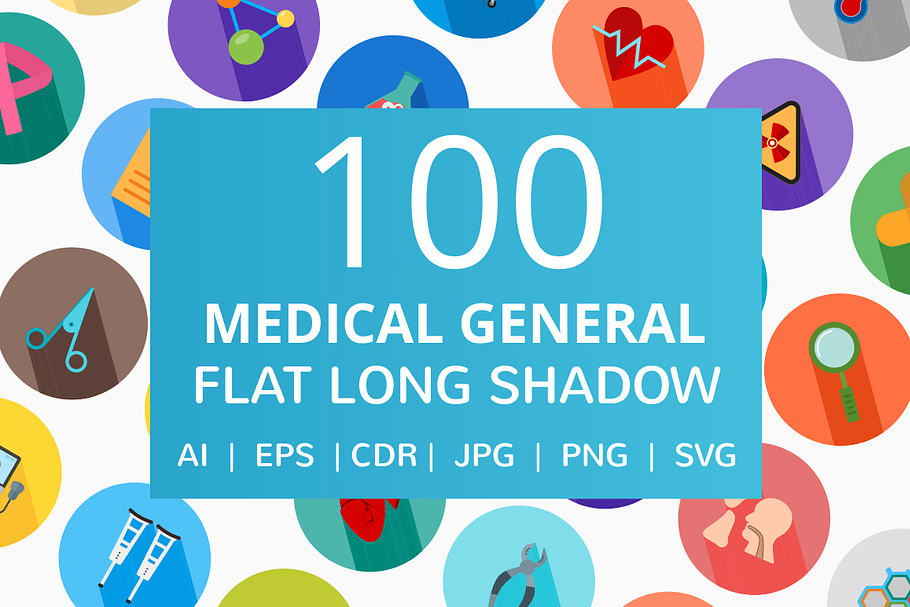 101 Medical General Flat Icons in Graphics - product preview 8