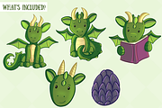 Cute Dragons Clip Art Collection