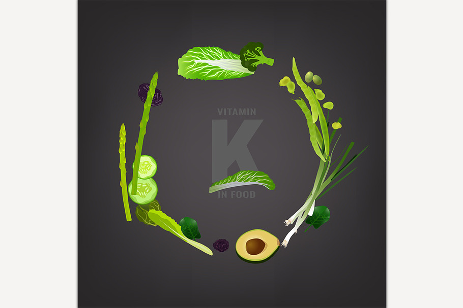 Vitamin K in Food in Illustrations - product preview 8
