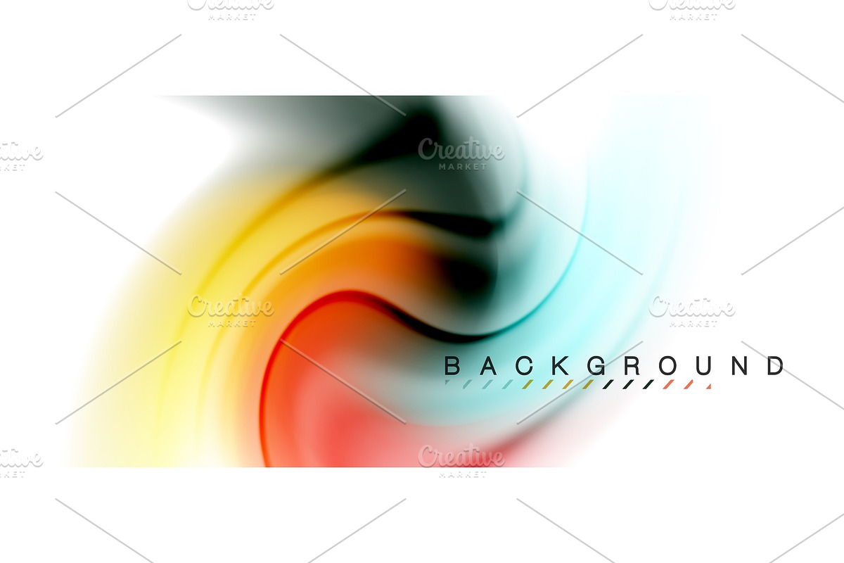 Swirl fluid flowing colors motion effect, holographic abstract background in Illustrations - product preview 8