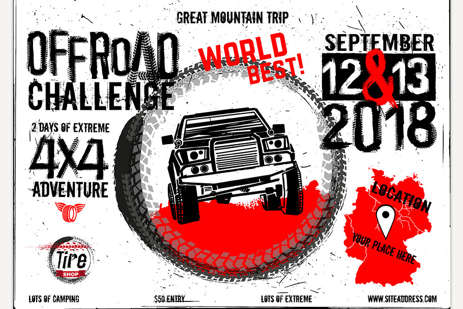 Off-Road Event Poster in Illustrations - product preview 8