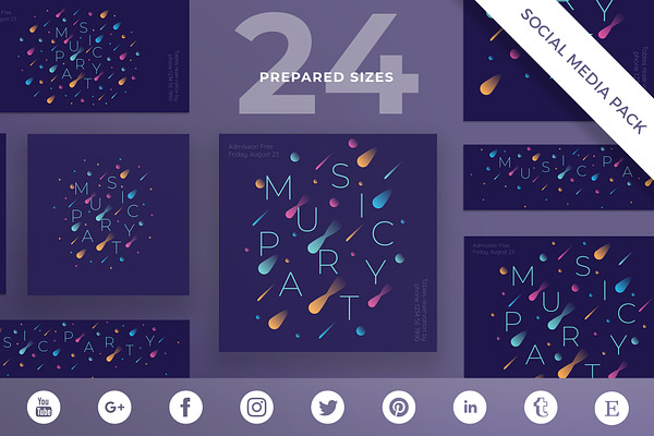 Social Media Pack | Music Party