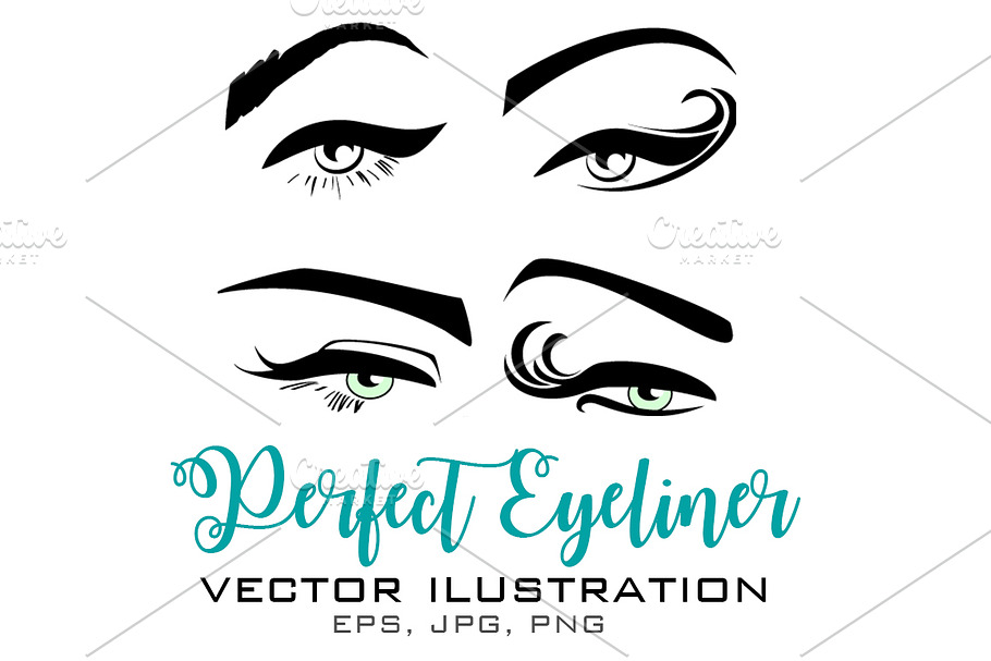 Perfect Eyeliner Vector Illustration in Illustrations - product preview 8