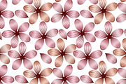 Pink flowers seamless pattern