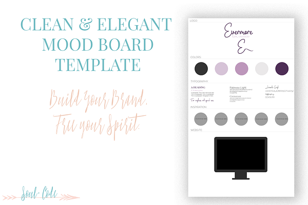 Clean + Elegant Mood Board Template