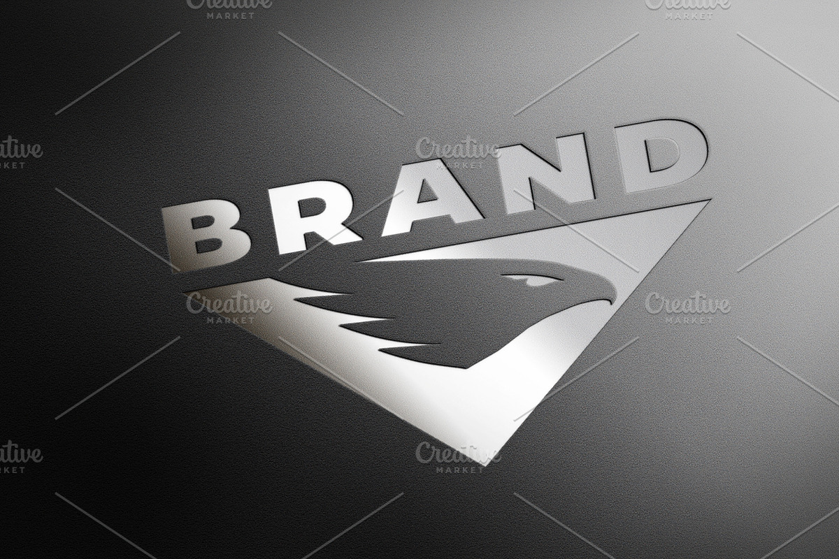 Modern Hawk Logo & Mock-Up in Logo Templates - product preview 8