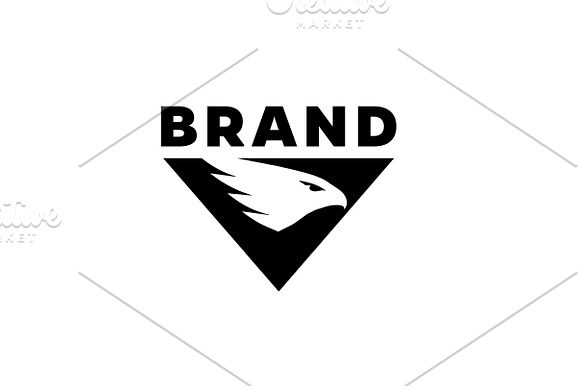 Modern Hawk Logo & Mock-Up in Logo Templates - product preview 1