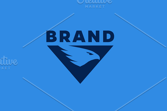 Modern Hawk Logo & Mock-Up in Logo Templates - product preview 3