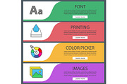 Printing web banner templates set