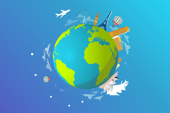 World Travel Logo - After Effects in Logo Templates - product preview 1