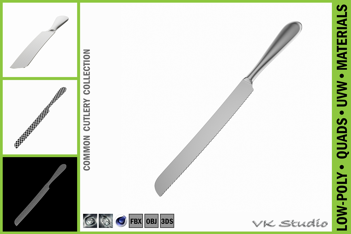 Cake Pie Knife Common Cutlery in Appliances - product preview 8