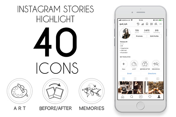 40 Instagram stories highlight icons