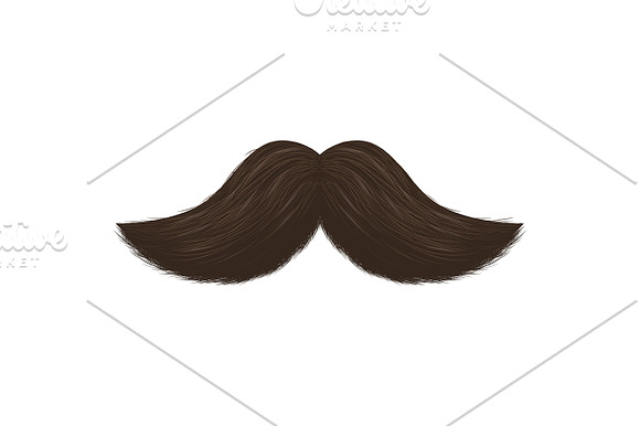 Fake Mustaches. Vector in Objects - product preview 1