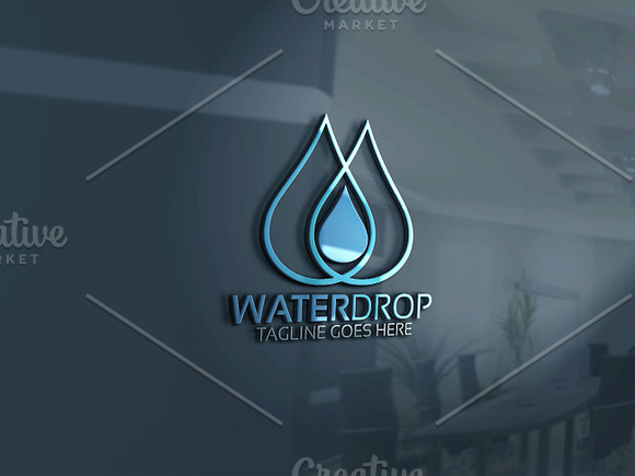 Water Drop Logo in Logo Templates - product preview 1
