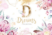 Dreams collection. Gold protea