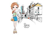 Fashion girl in Paris