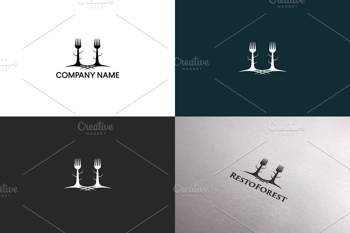 Fork logo design | Free UPDATE in Logo Templates - product preview 8