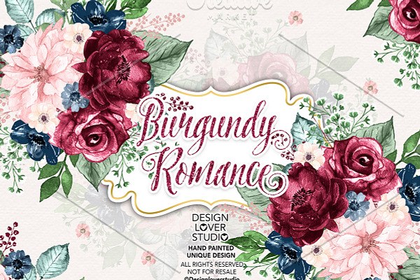 Burgundy Romance design/DP/Vector