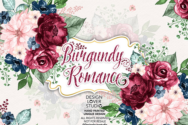 Burgundy Romance design