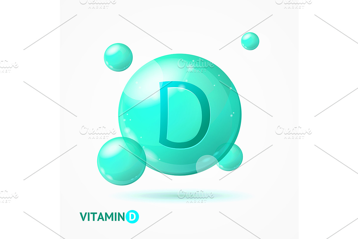 3d Vitamin D Background Card in Illustrations - product preview 8
