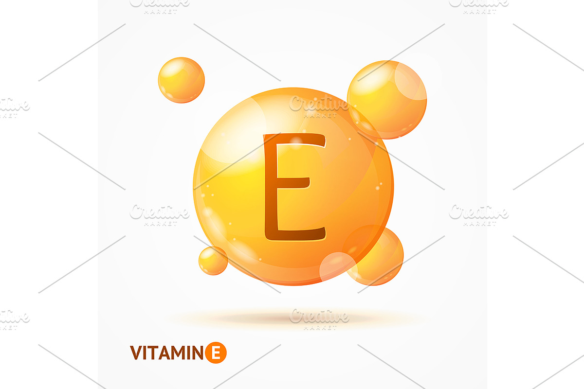 3d Vitamin E Background Card in Illustrations - product preview 8