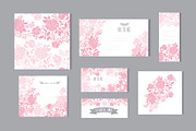 Pink Roses Floral Cards