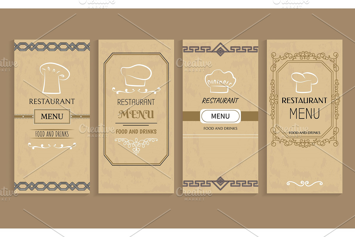 Restaurant Menu with Drinks and Food Templates in Illustrations - product preview 8