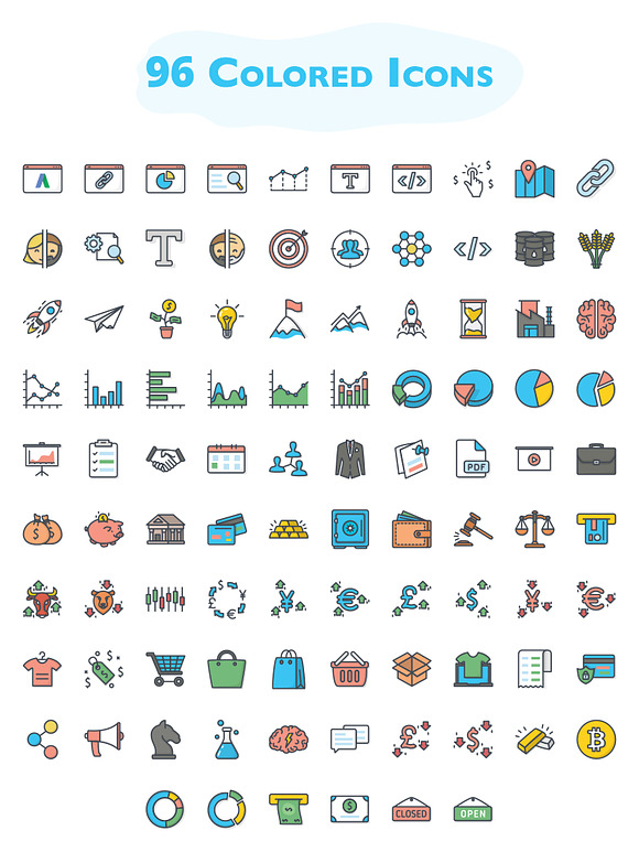 384 Business Icons in Business Icons - product preview 5