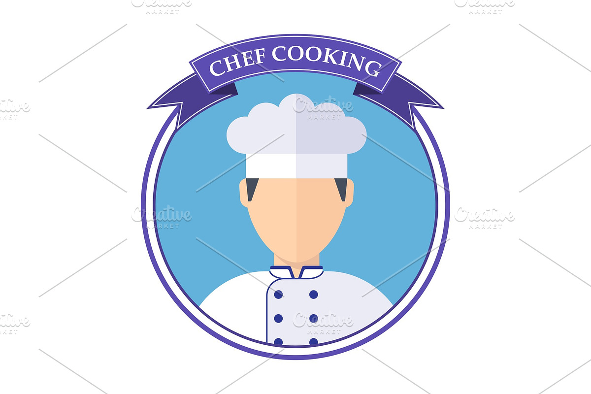 chef cooking logo in Illustrations - product preview 8