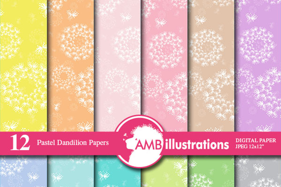 Pastel Dandelion Papers AMB-846
