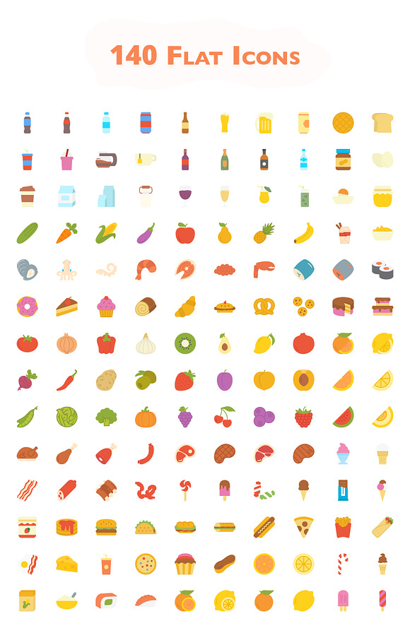 560 Food Icons in Food Icons - product preview 3