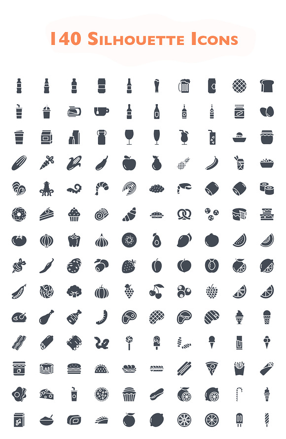 560 Food Icons in Food Icons - product preview 6