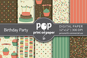 Birthday Party- 10 digital papers
