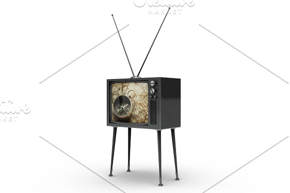 Vintage Tv Mockup in Mockup Templates - product preview 3