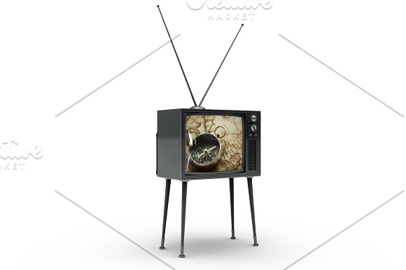 Vintage Tv Mockup in Mockup Templates - product preview 4
