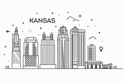 Minimal Kansas Linear City Skyline