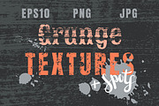 Grunge textures and spots. Vector